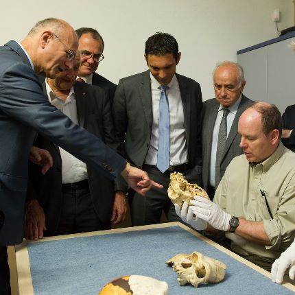 H.S.H. Prince Albert II of Monaco travels to Tautavel