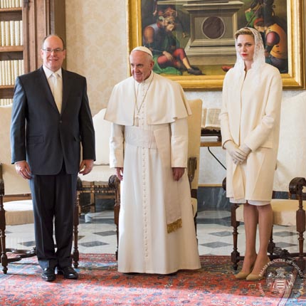 Visit by T.S.H. Prince Albert II and Princess Charlene to the Vatican 