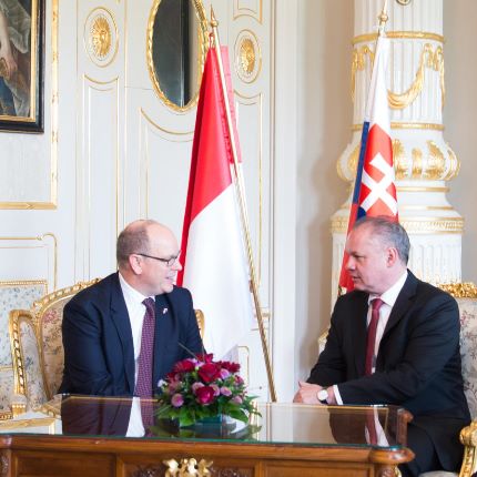 H.S.H. Prince Albert II’s Official Visit to Slovakia - 2 and 3 May 2017