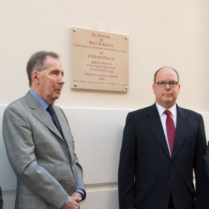 Homage to resistance members René Borghini and Esther Poggio 