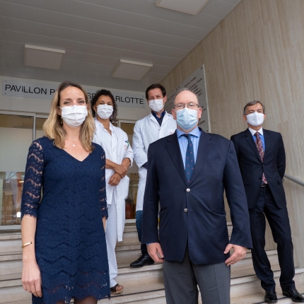 Covid 19 visit by H.S.H. the Prince to the Princess Grace Hospital