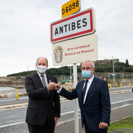 Visit of H.S.H. Prince Albert II to Antibes (Alpes-Maritimes)