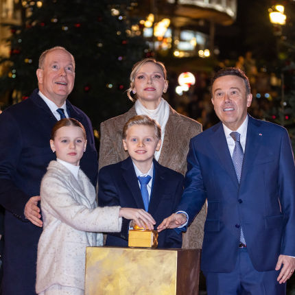 Launch of the Casino square illuminations by the Princely Family