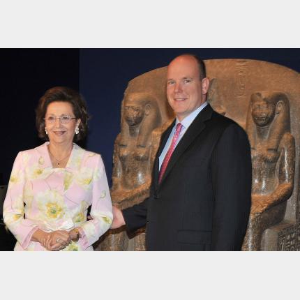 S.A.S. le Prince Albert II a inauguré l'exposition Reines d'Egypte