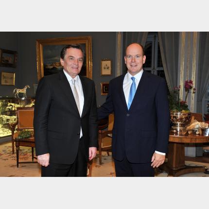 Meeting of HSH Prince Albert II with HE Haris Silajdzic, President of Bosnia-Herzegovina