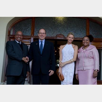 T.S.H. Prince Albert II and Princess Charlene in South Africa