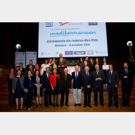 The 2011 winners of the Mediterranean Prize for Journalism