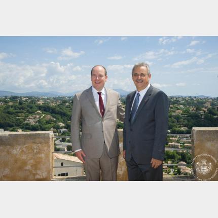Déplacement de S.A.S. le Prince Souverain à Cagnes-sur-Mer