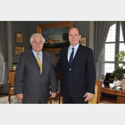 S.A.S. le Prince Albert II a reçu en audience Monsieur Pascal Clement