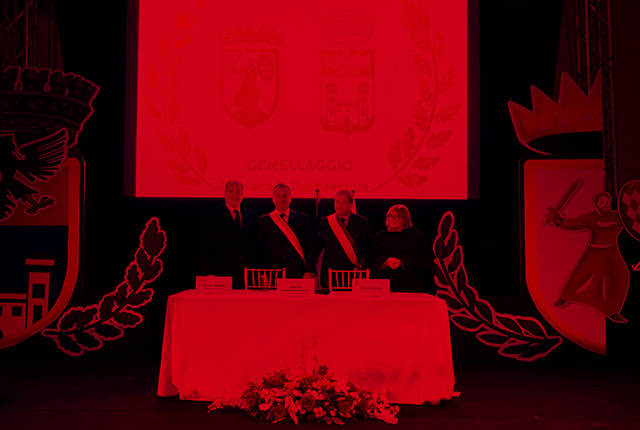 Official twinning ceremony between the municipalities of Monaco and Dolceacqua